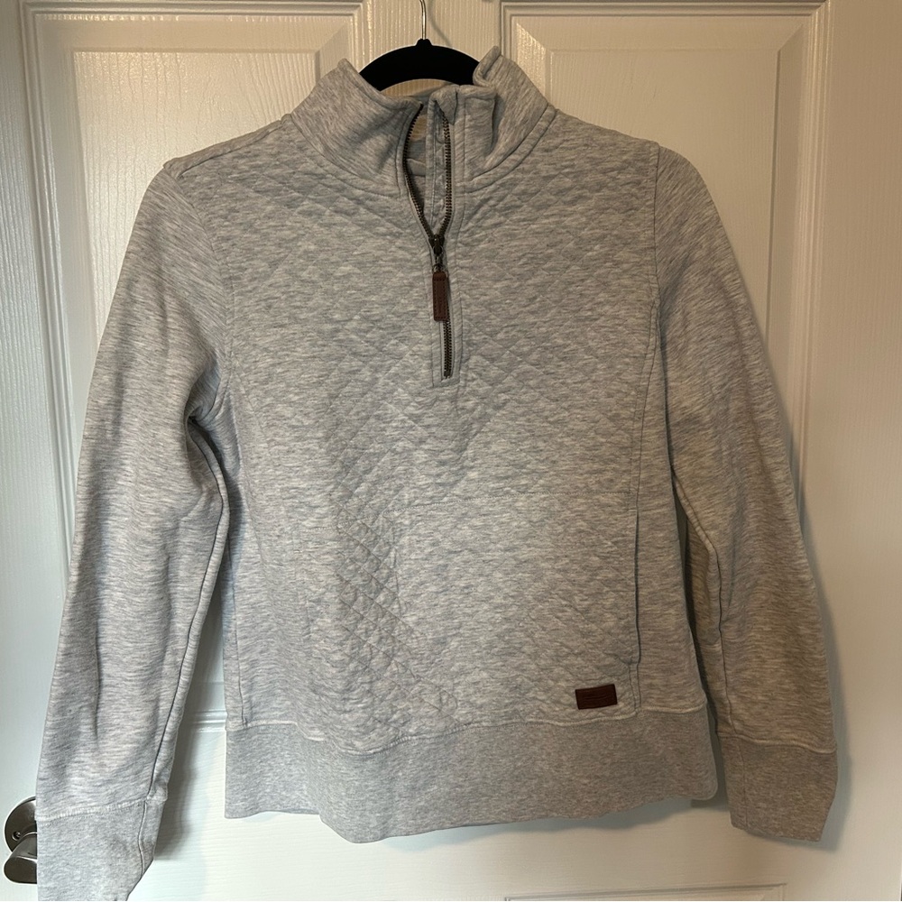 L.L. Bean grey quilted sweater